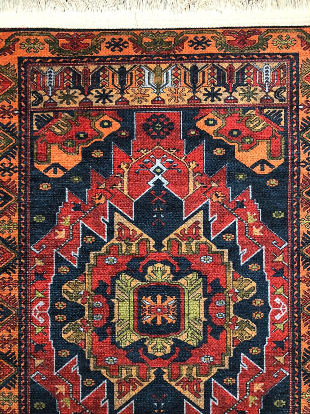 Decorative Area Rug, 2.0x3.0 ft, Turkish Pattern Rug, Antique Oushak Rug, Bohemian Rug, New Kilim Rug, Kitchen Decor Rug, Bedroom Decor Rug