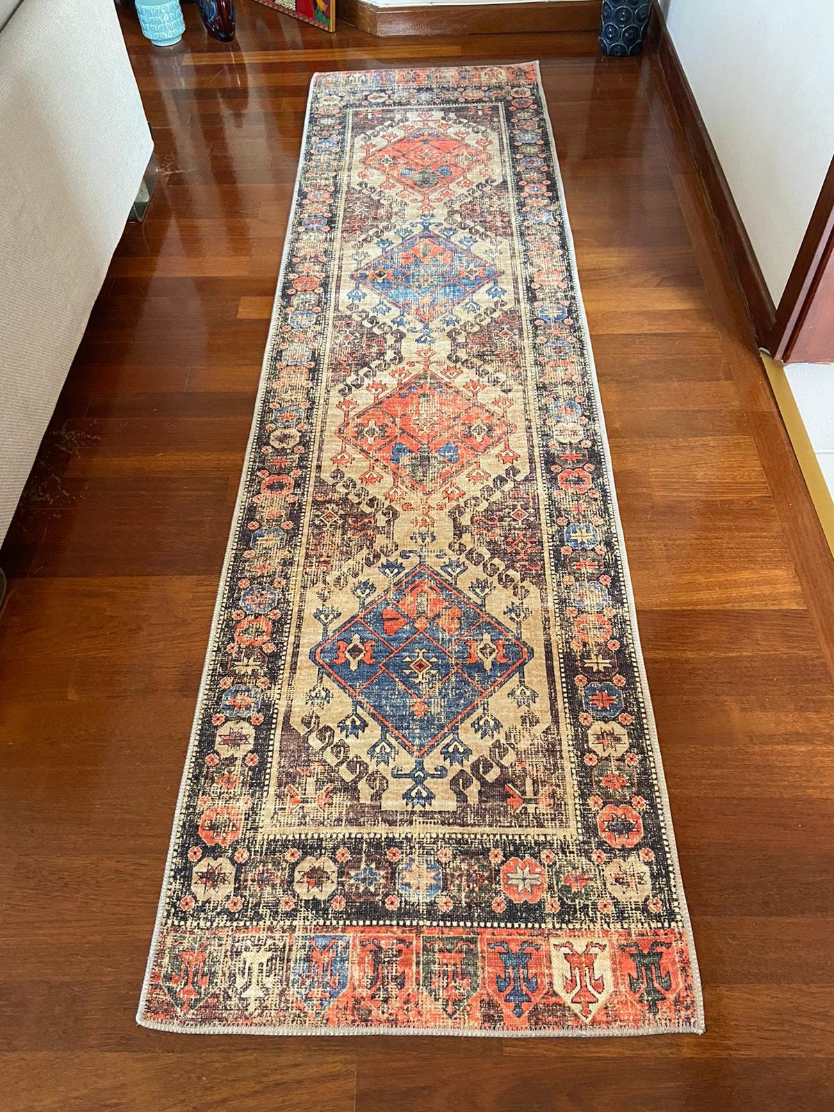Hallway Decor Rug, Long Kitchen Runner Rug, Boho Decor, Entryway Rug, 2.6x10 ft Rug, Oriental Rug, Home Gift For Wedding