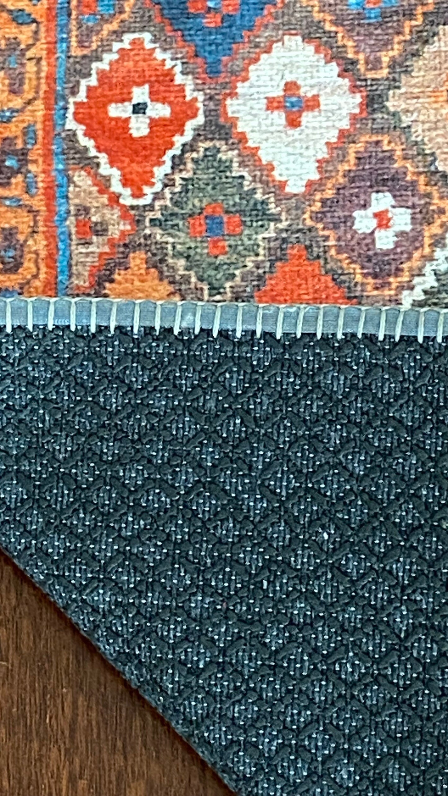 2x3 ft Orange Small Rug, Decorative Rug, Exclusive Rug, Geometric Design, Washable Rug, Bedroom Rug, Bathroom Rug, Home Gift Rug