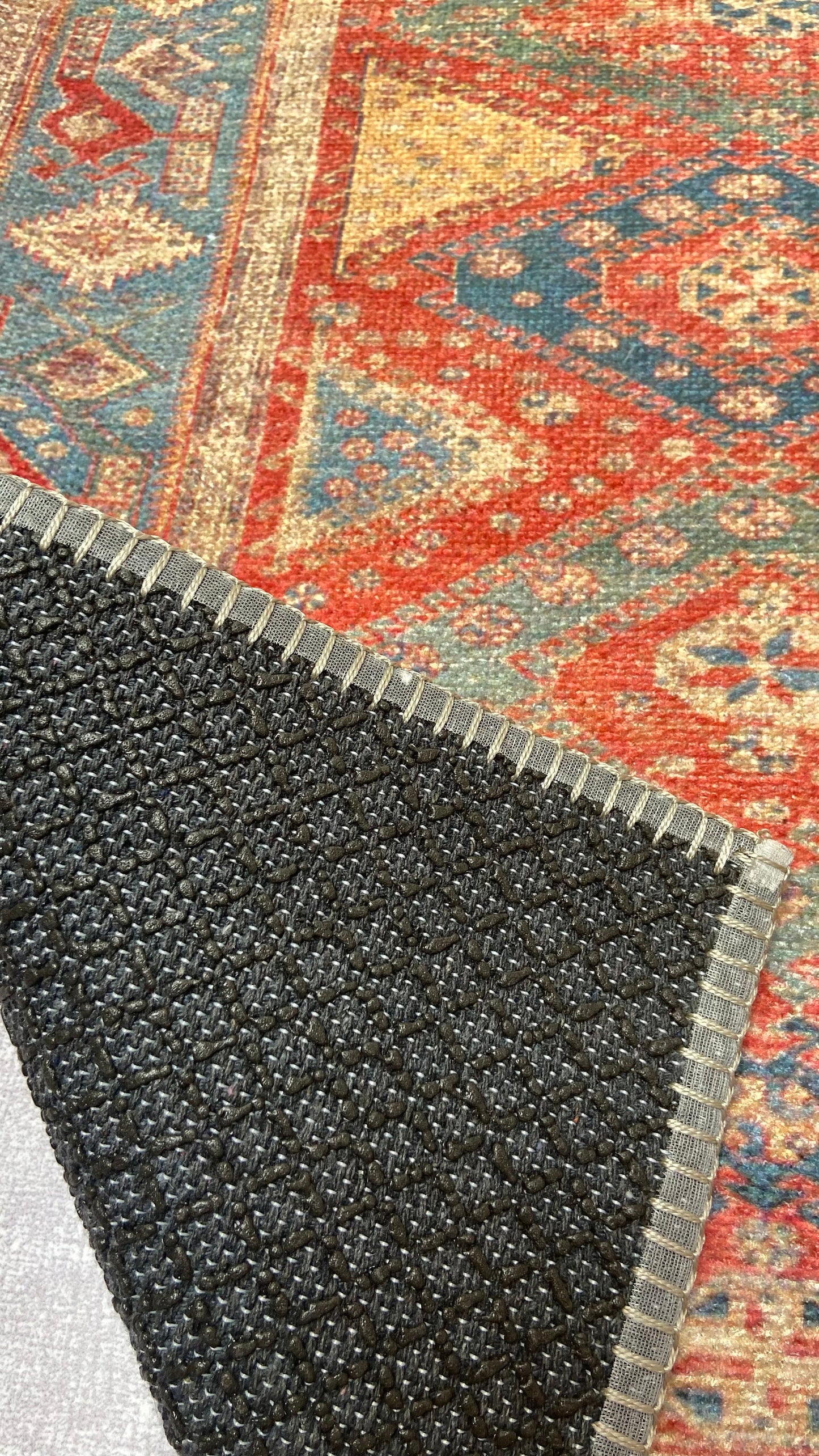 Geometric Design Rug, 2x3 ft Small Rug, Entryway Rug, Print Rug, Washable Rug