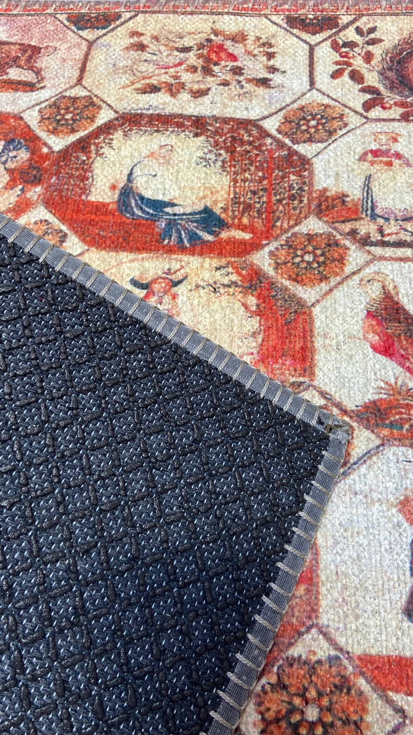 1'9x2'9 Small Rug, Human Design Rug, Washable Rug, Non-Slip Rug, Print Rug,