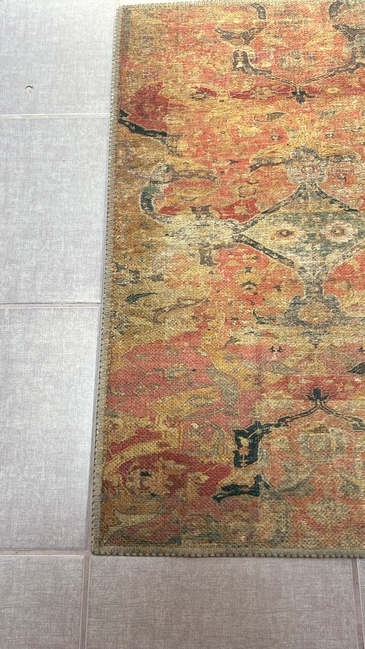 Modern Small Rug, 2x3 ft Small Rug, Red Oriental Rug, Bath mat, Bathroom Rug, Bedroom Rug