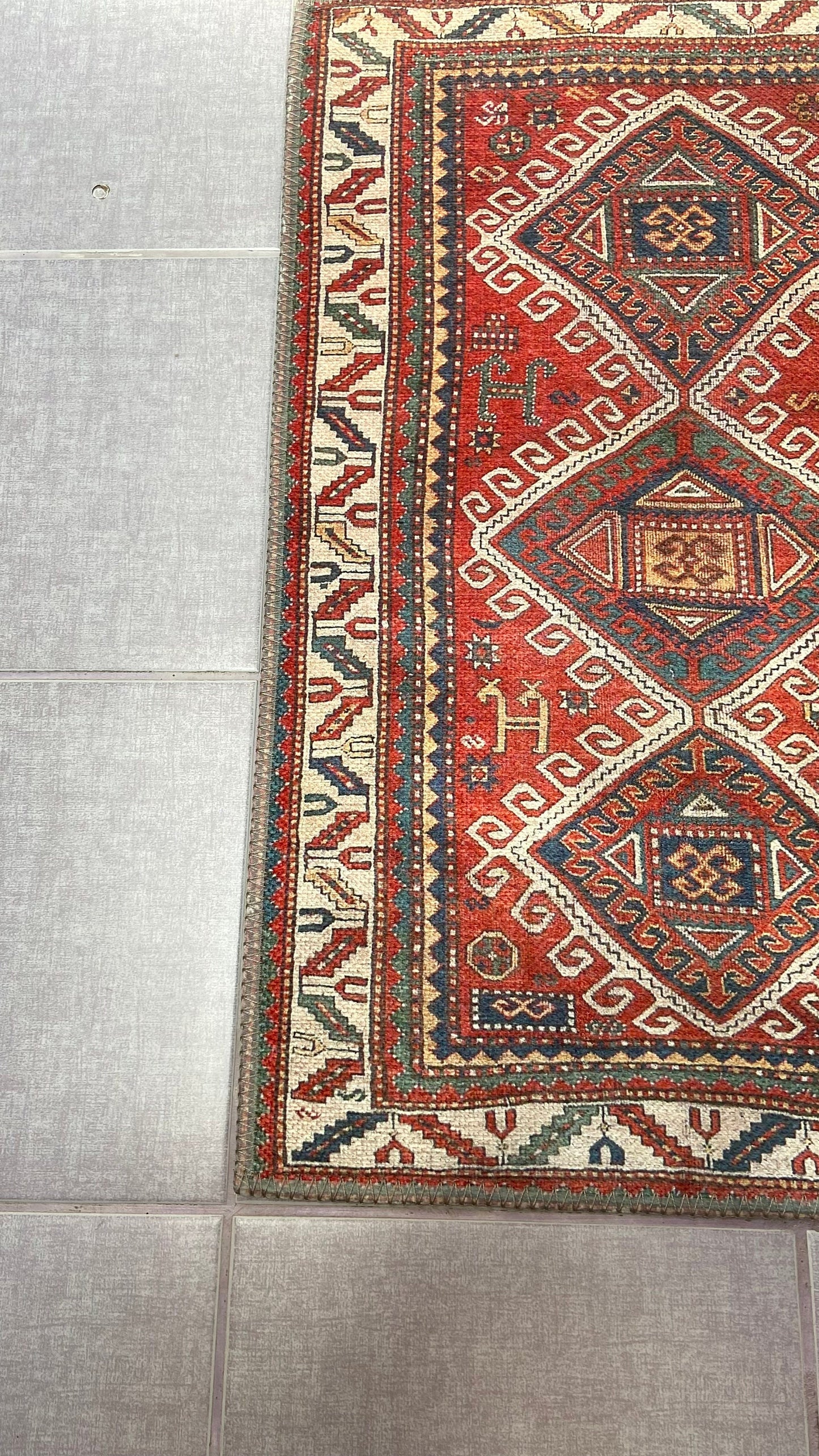 Exclusive Rug, 2x3 Small Rug, Red Small Rug, Decorative Rug, Bedroom Rug, Kelim Design Rug, Bathroom Rug