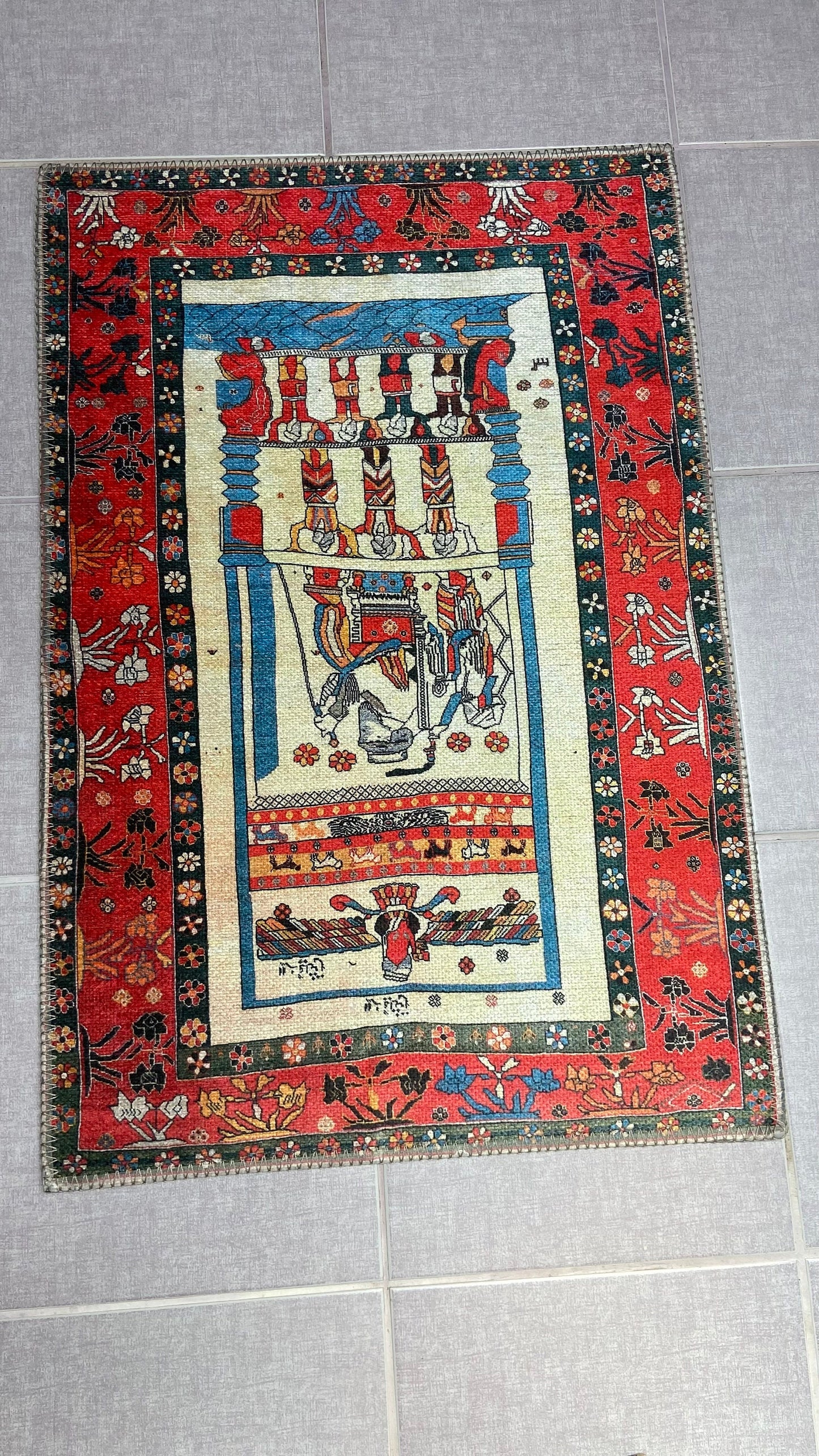 Washable Rug, 2x3 ft Small Rug, Decorative Rug, Non-Slip Rug, Exclusive Rug