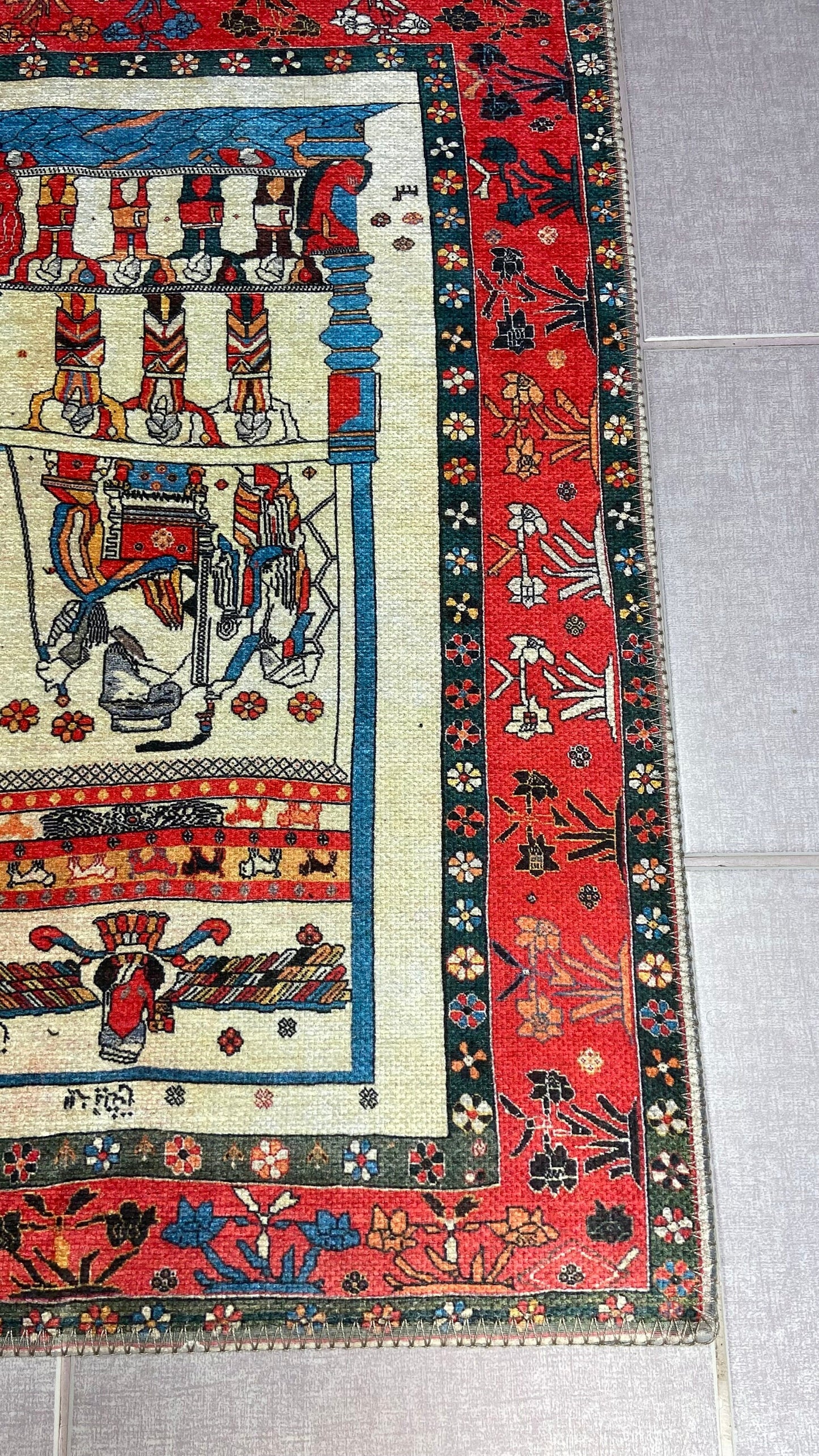 Washable Rug, 2x3 ft Small Rug, Decorative Rug, Non-Slip Rug, Exclusive Rug