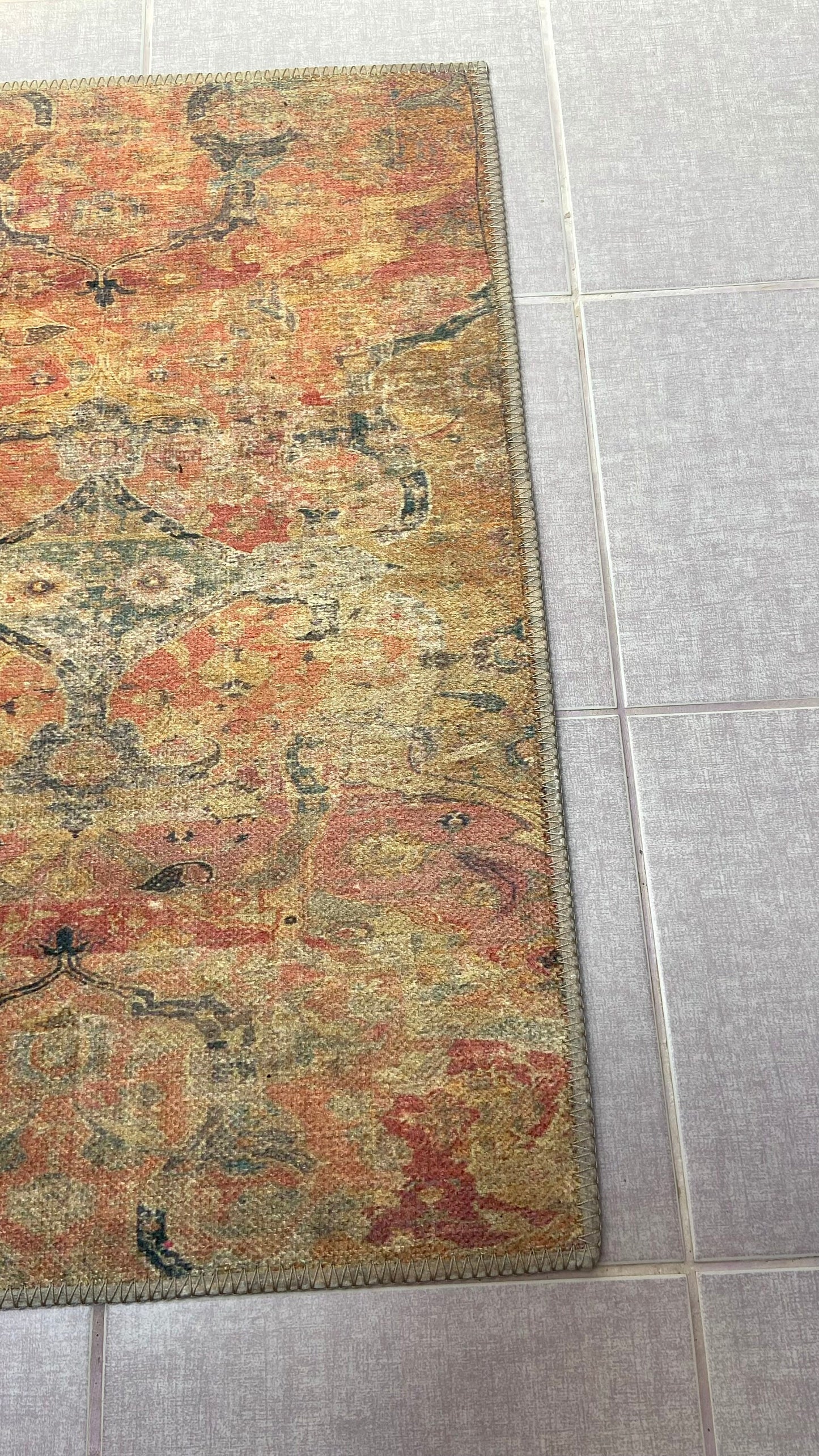Modern Small Rug, 2x3 ft Small Rug, Red Oriental Rug, Bath mat, Bathroom Rug, Bedroom Rug