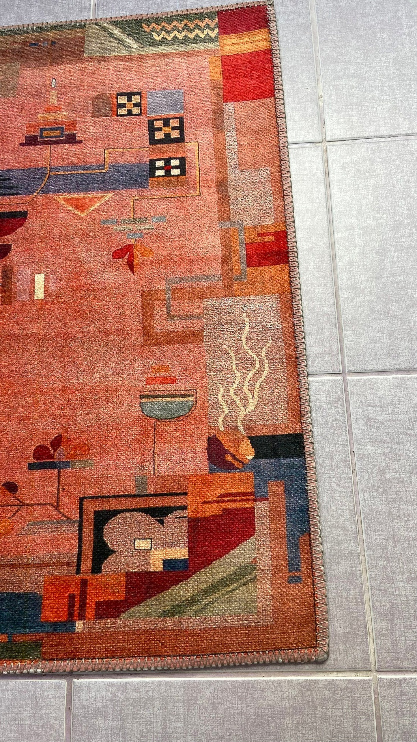 Modern Pattern Rug, 2x3 Kitchen Rug, 2x5 Hallway Runner Rug, Doormat Rug, Small Modern Rug, Decorative Floor Rug, Garden Rug, Washable Rug