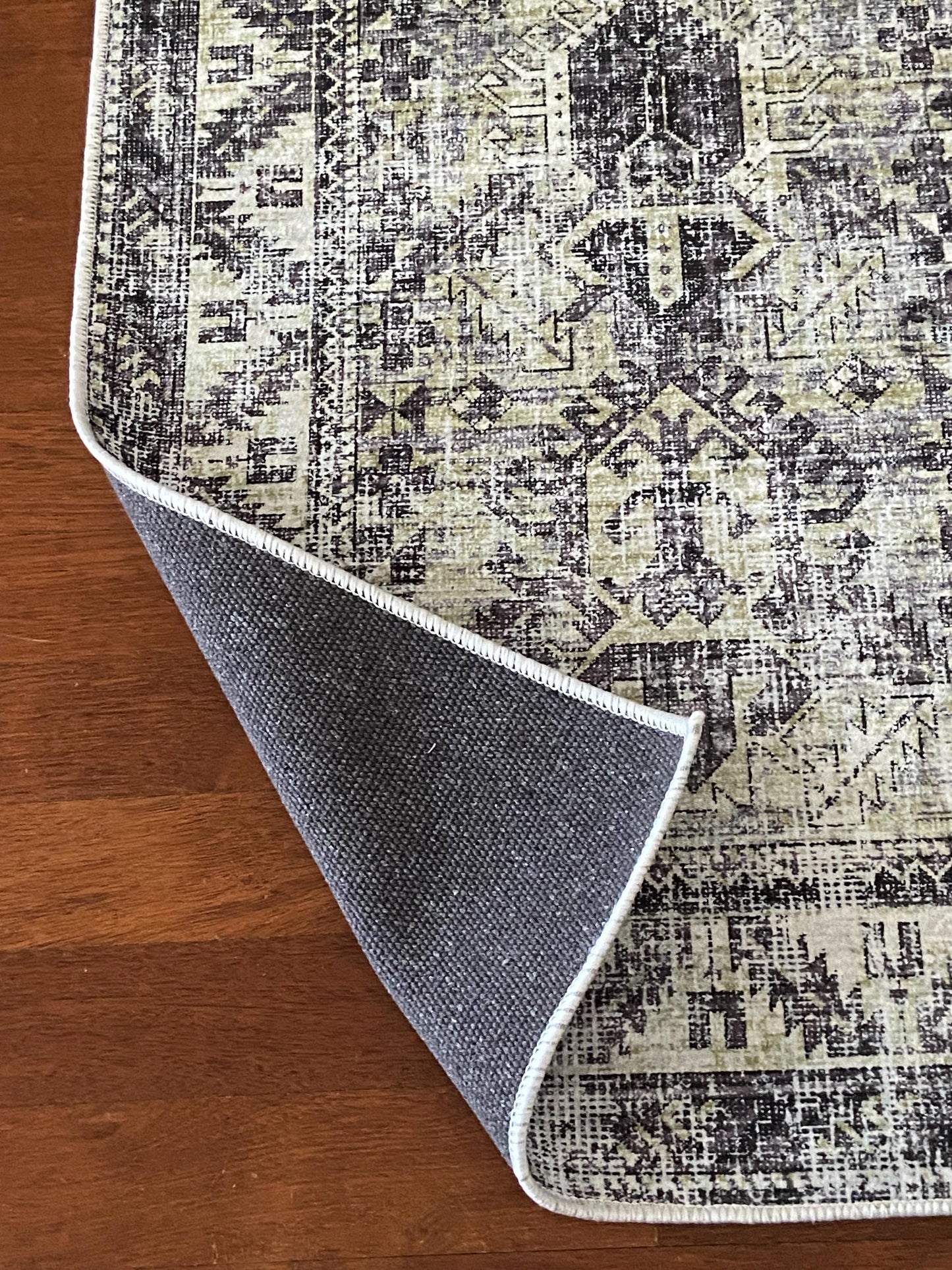 Olive Green Runner Rug, 3x10 Runner Rug, Grey Runner Rug, Hallway Rug, Non Slip Rug