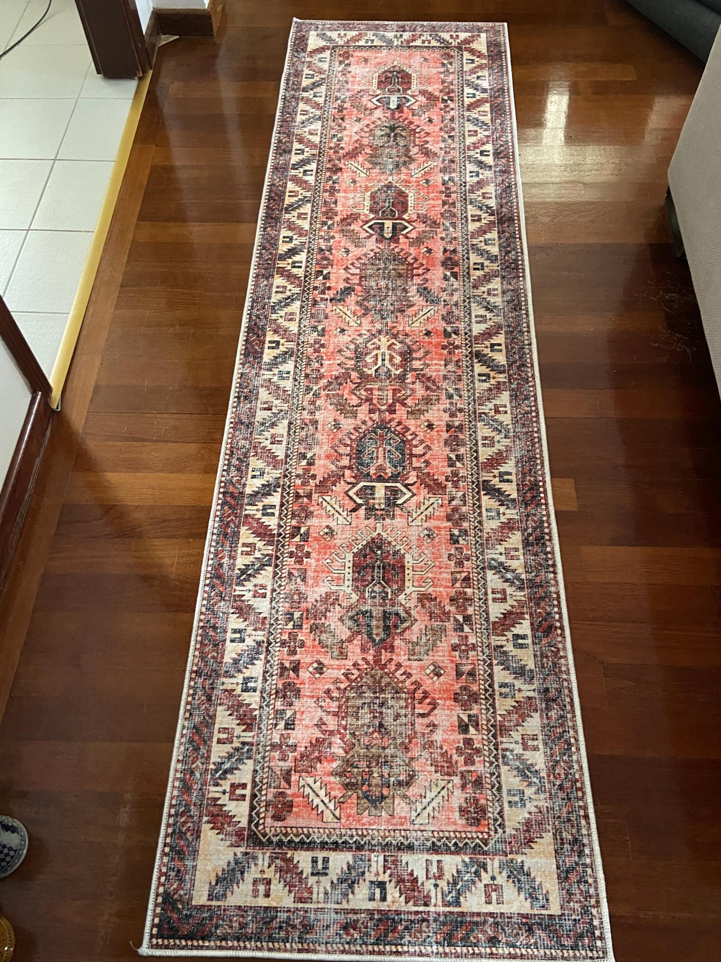 3x10 Runner Rug, Hallway Rug, Orange Runner Rug, Pink Runner Rug, Beige Runner Rug, Kitchen Runner Rug,