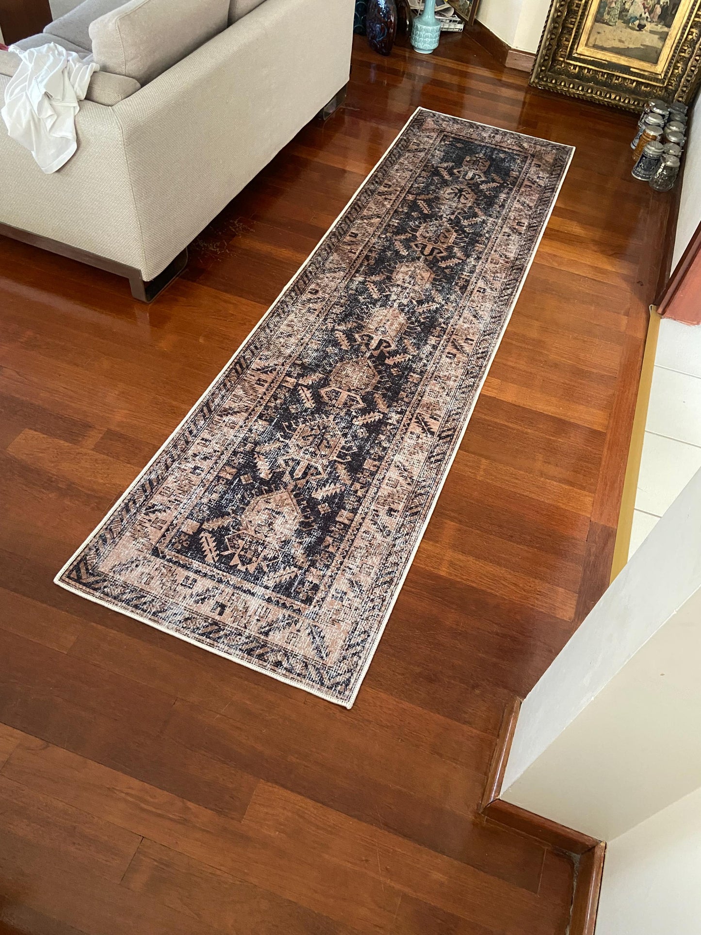 Hallway Rug, 3x10 Runner Rug, 2x9 Black Runner Rug, Beige Runner Rug, Non Slip Rug, Washable Rug, Kitchen Ruuner Rug, Bedroom Rug