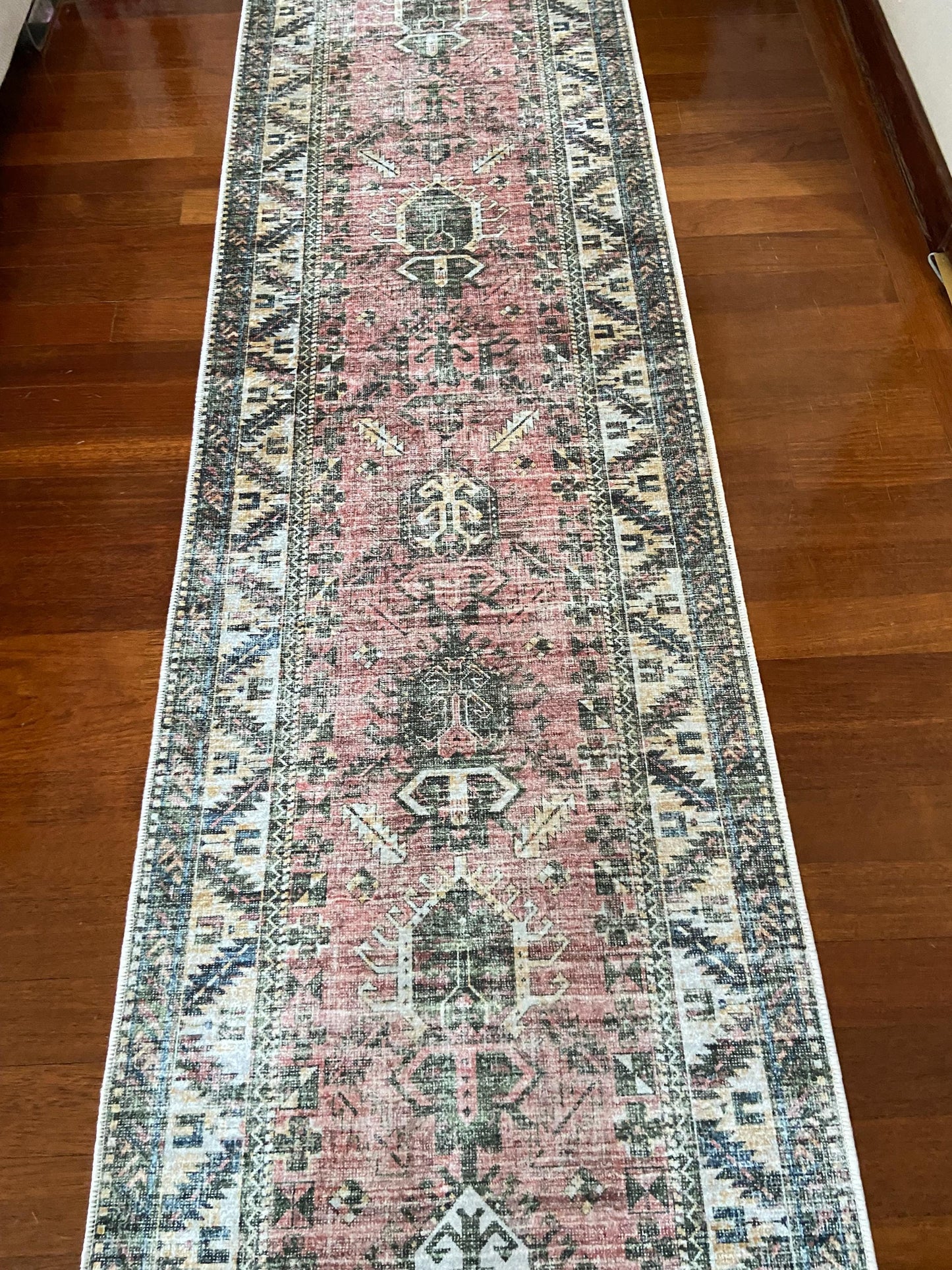 Non Slip Rug, 3x10 Runner Rug, 2x9 Pink Runner Rug, Washable Rug, Kitchen Rug, Bedroom Rug, Green Runner Rug, Hallway Rug