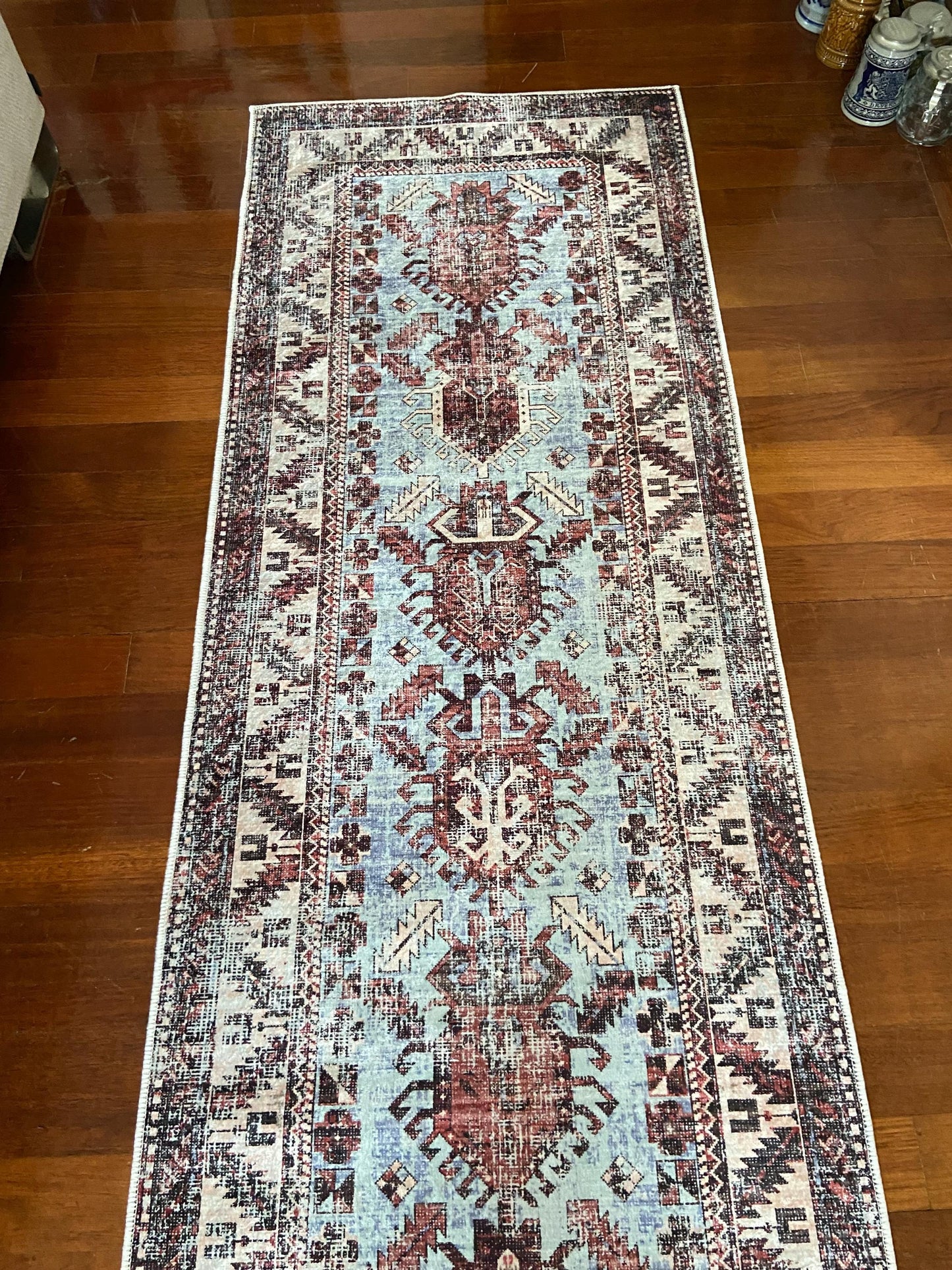 Blue Runner Rug, 3x10 Beige Runner Rug, 2x9 Runner Rug, Purple Runner Rug,Hallway Rug, Kitchen Rug,j