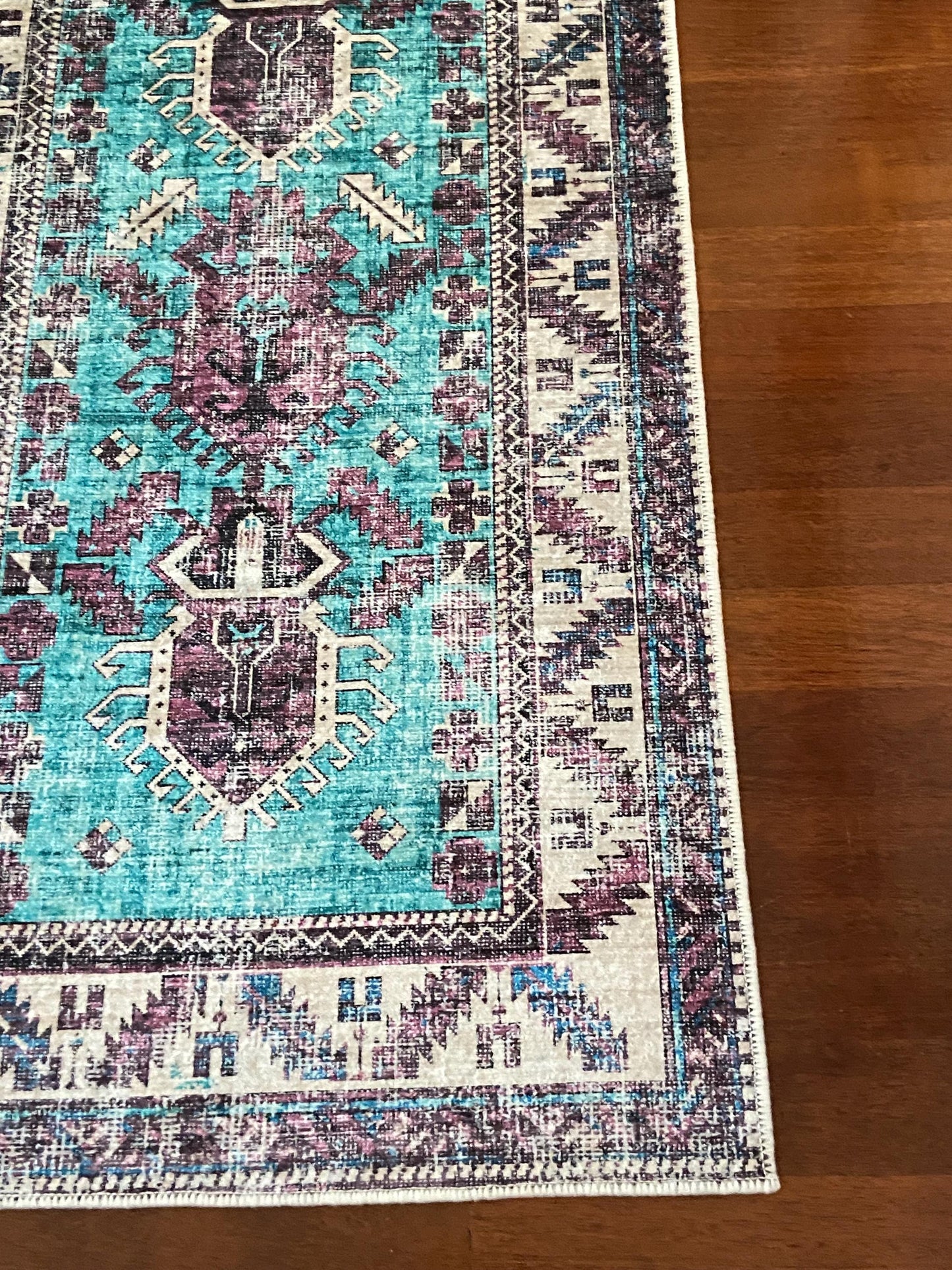 Purple Runner Rug, 3x10 Runner Rug, Hallway Rug, Non Slip Rug, Washable Rug, Turquoise Runner Rug, Kitchen Rug, Bedroom Rug