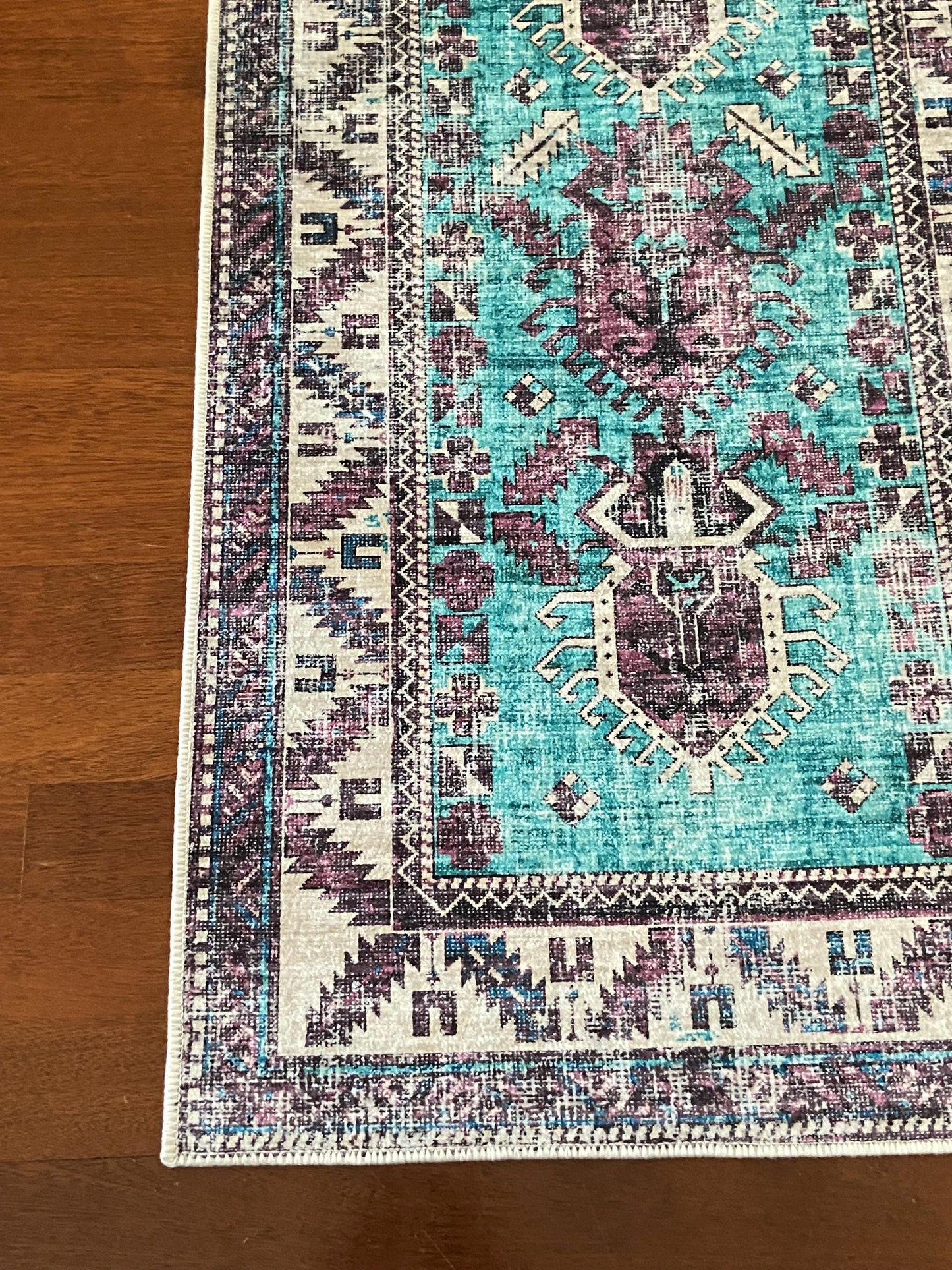 Purple Runner Rug, 3x10 Runner Rug, Hallway Rug, Non Slip Rug, Washable Rug, Turquoise Runner Rug, Kitchen Rug, Bedroom Rug