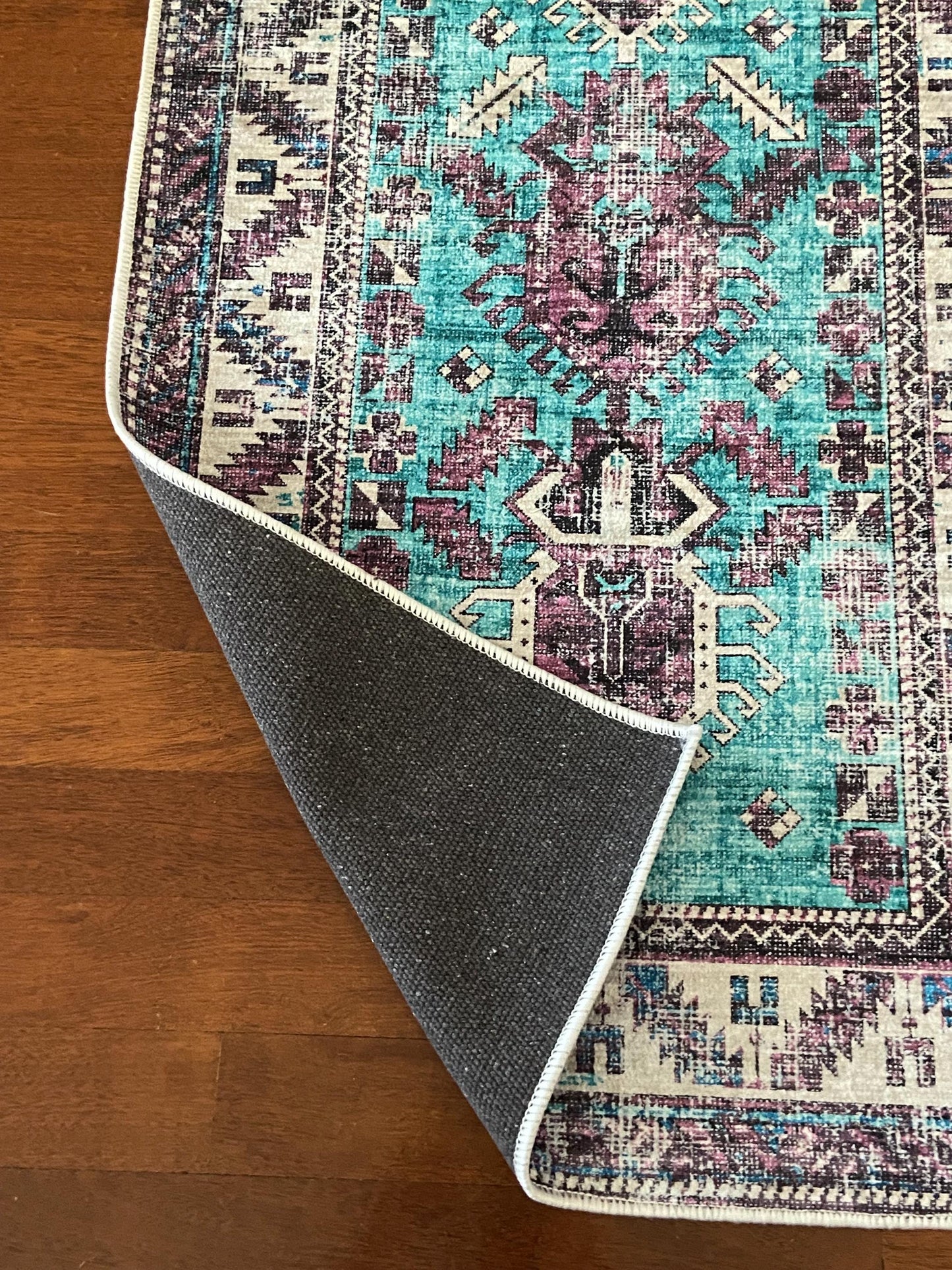 Purple Runner Rug, 3x10 Runner Rug, Hallway Rug, Non Slip Rug, Washable Rug, Turquoise Runner Rug, Kitchen Rug, Bedroom Rug