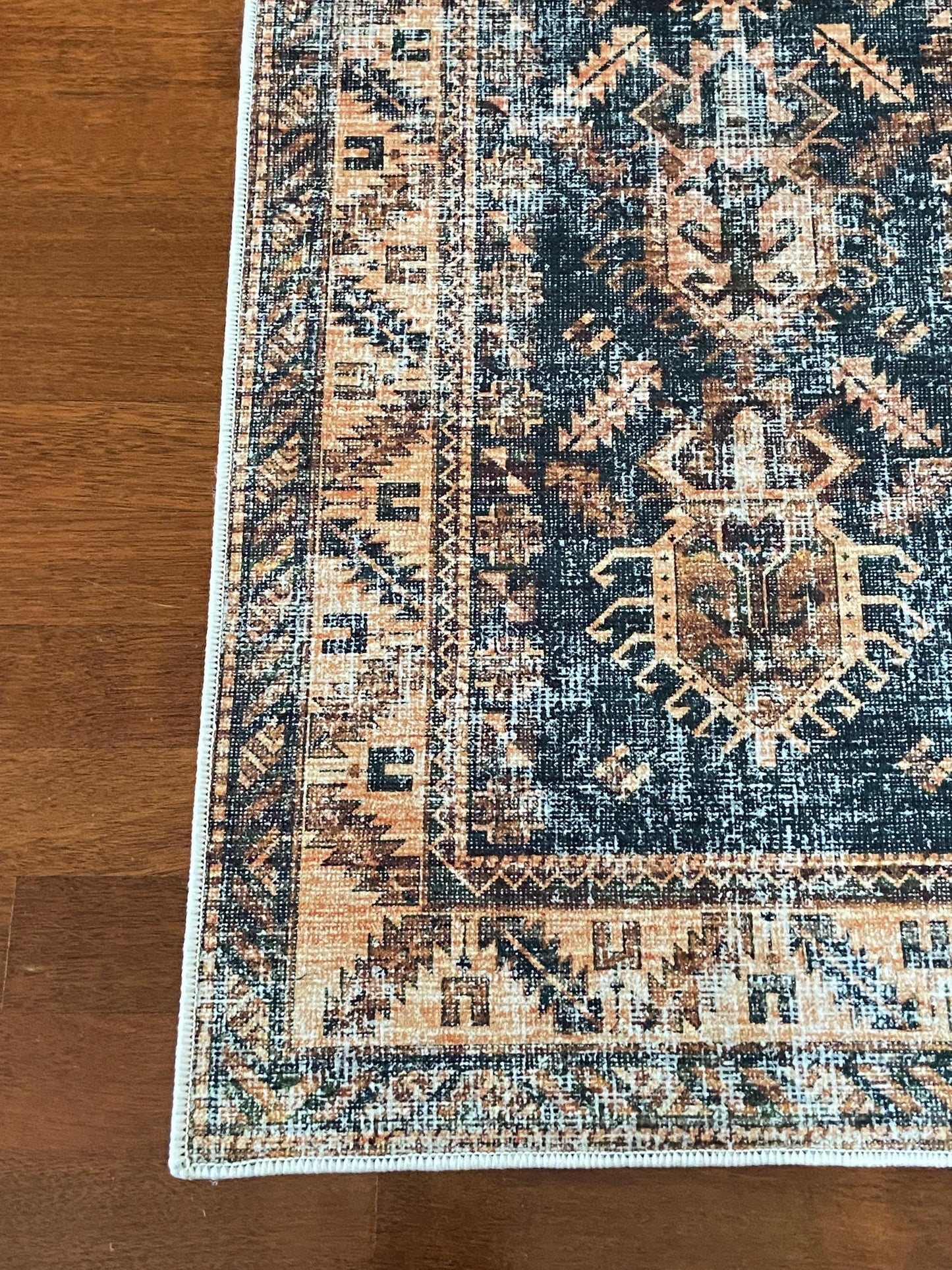 3x10 Runner Rug, 2x9 Orange Runner Rug, Blue Runner Rug, Bedroom Rug, Kitchen Rug, Hallway Rug, Washable Rug, Non Slip Rug