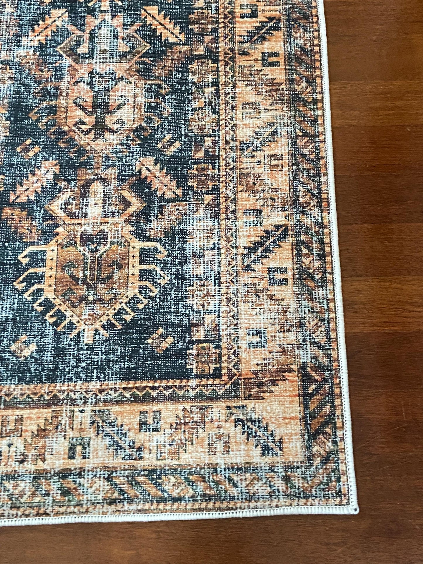 3x10 Runner Rug, 2x9 Orange Runner Rug, Blue Runner Rug, Bedroom Rug, Kitchen Rug, Hallway Rug, Washable Rug, Non Slip Rug