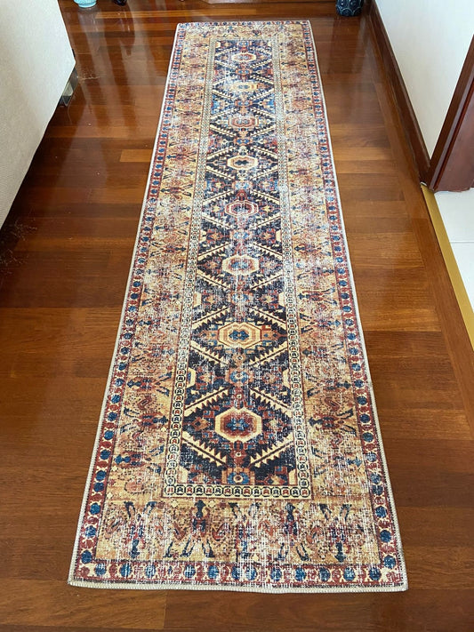 Turkish Runner Rug, Vintage Home Decor, Bohemian Rug, Runner Rug For Bedroom Kitchen Bathroom Living Room Dining Room, 2.6x10 ft Hallway Rug