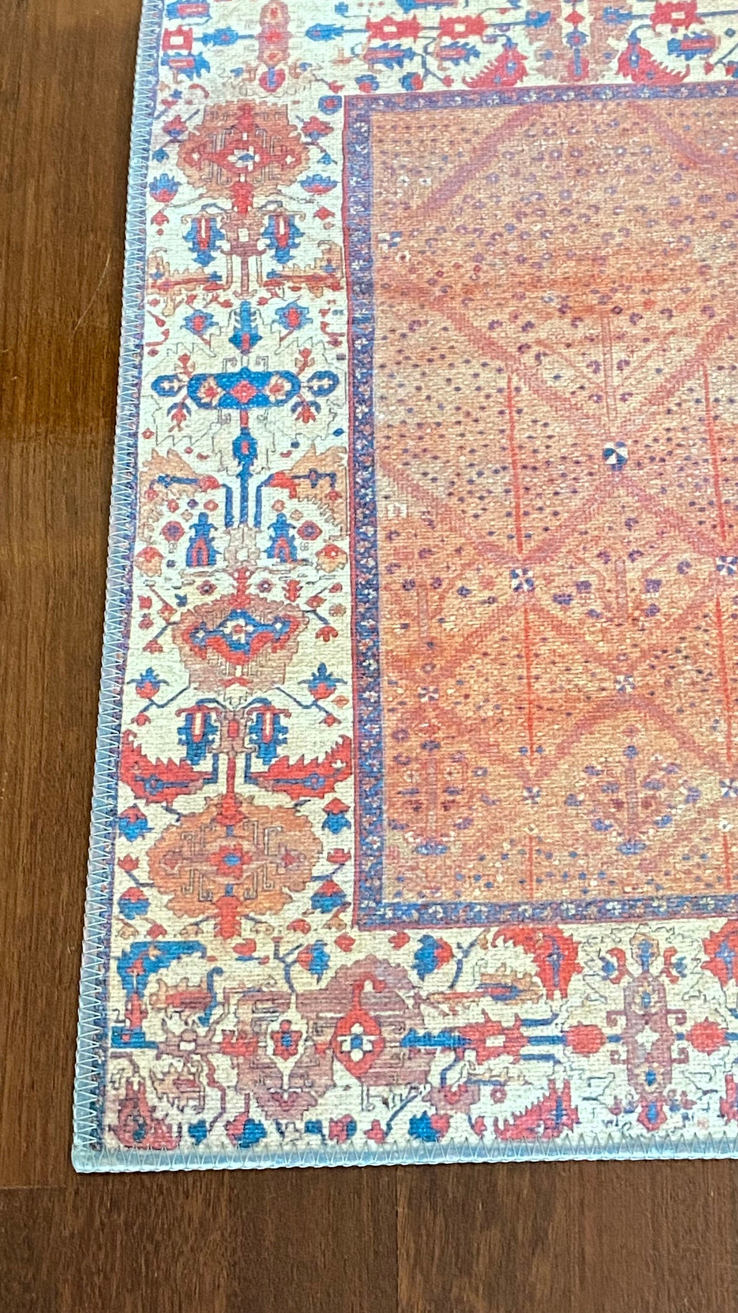 Oriental Small Rug, 2x3 ft Bathroom Rug, Bedroom Rug, Decorative Rug, Home Gift Rug, Exclusive Rug, Orange Small Rug, Washable Rug