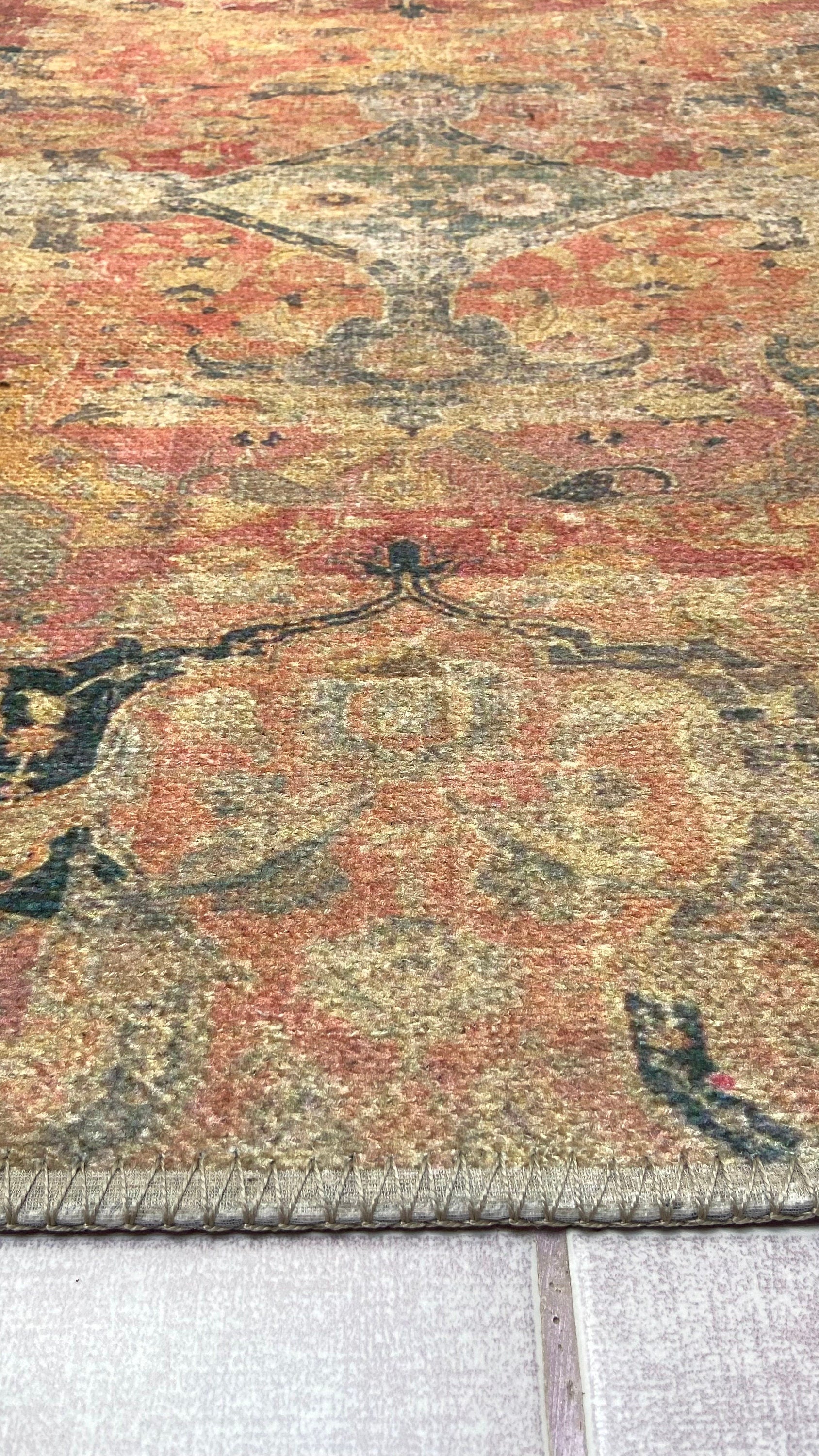 Modern Small Rug, 2x3 ft Small Rug, Red Oriental Rug, Bath mat, Bathroom Rug, Bedroom Rug