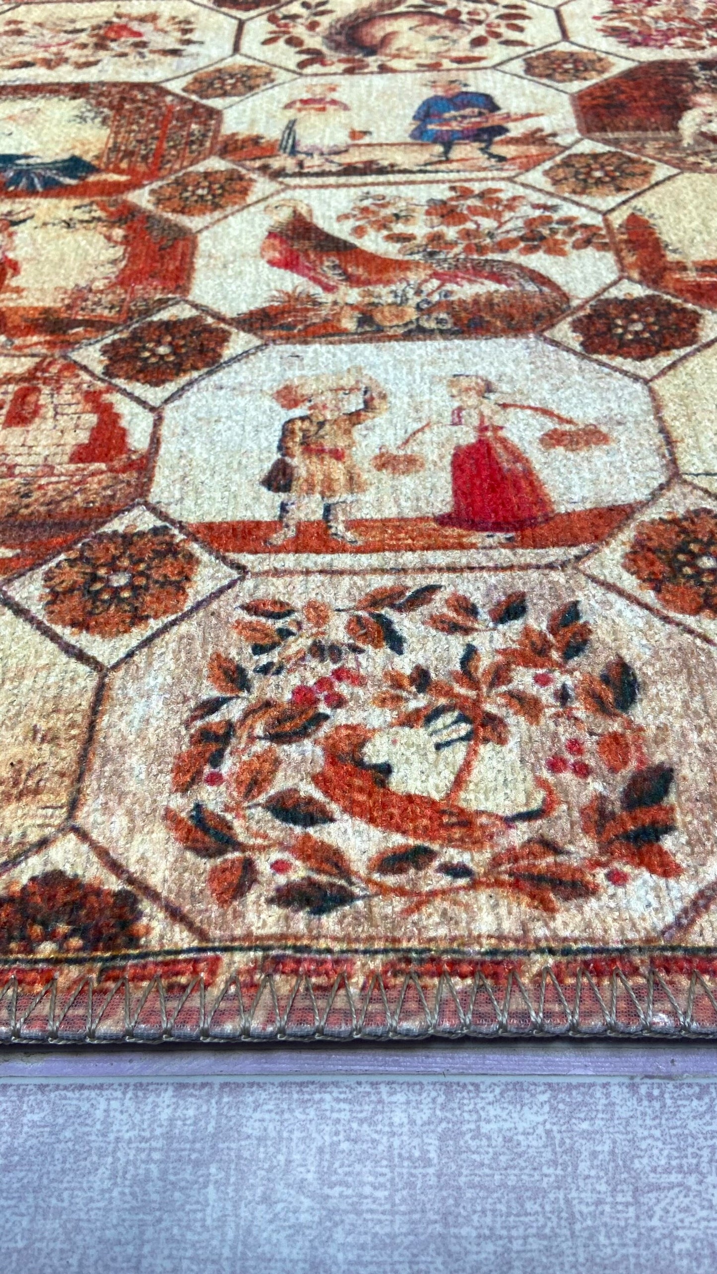 1'9x2'9 Small Rug, Human Design Rug, Washable Rug, Non-Slip Rug, Print Rug,