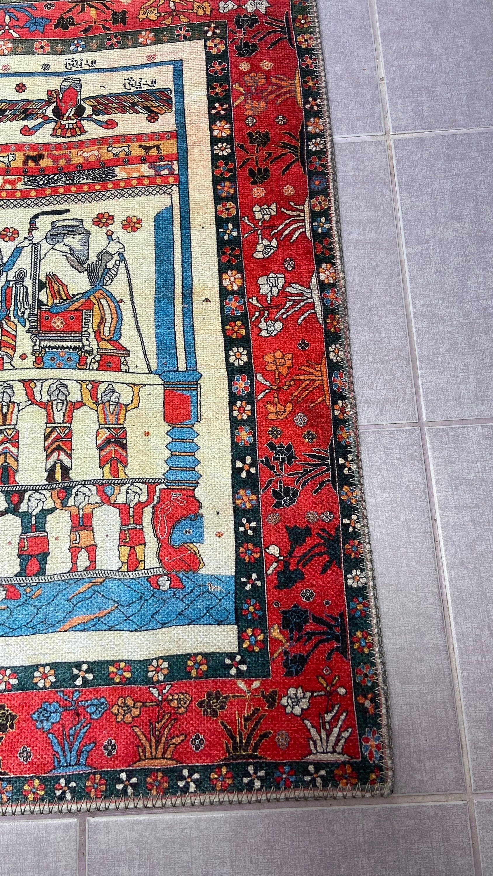 Washable Rug, 2x3 ft Small Rug, Decorative Rug, Non-Slip Rug, Exclusive Rug