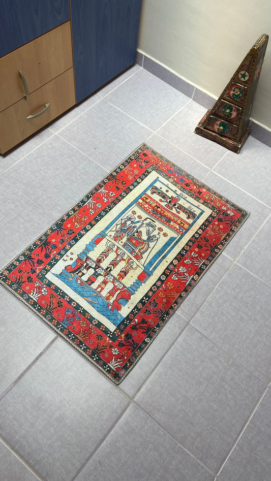 Washable Rug, 2x3 ft Small Rug, Decorative Rug, Non-Slip Rug, Exclusive Rug